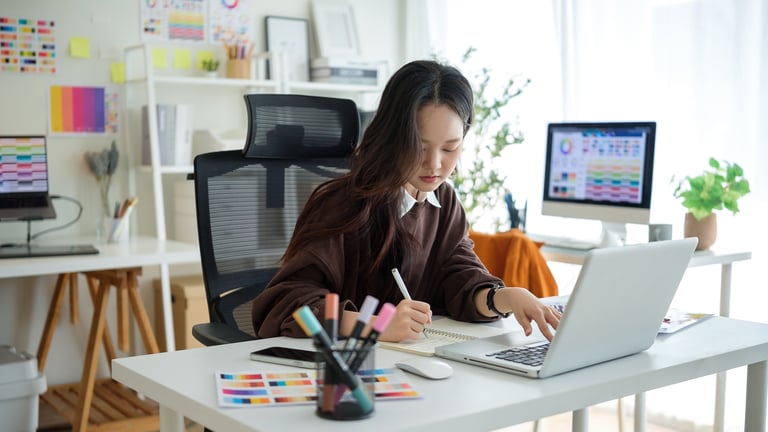 Creative designer at work
